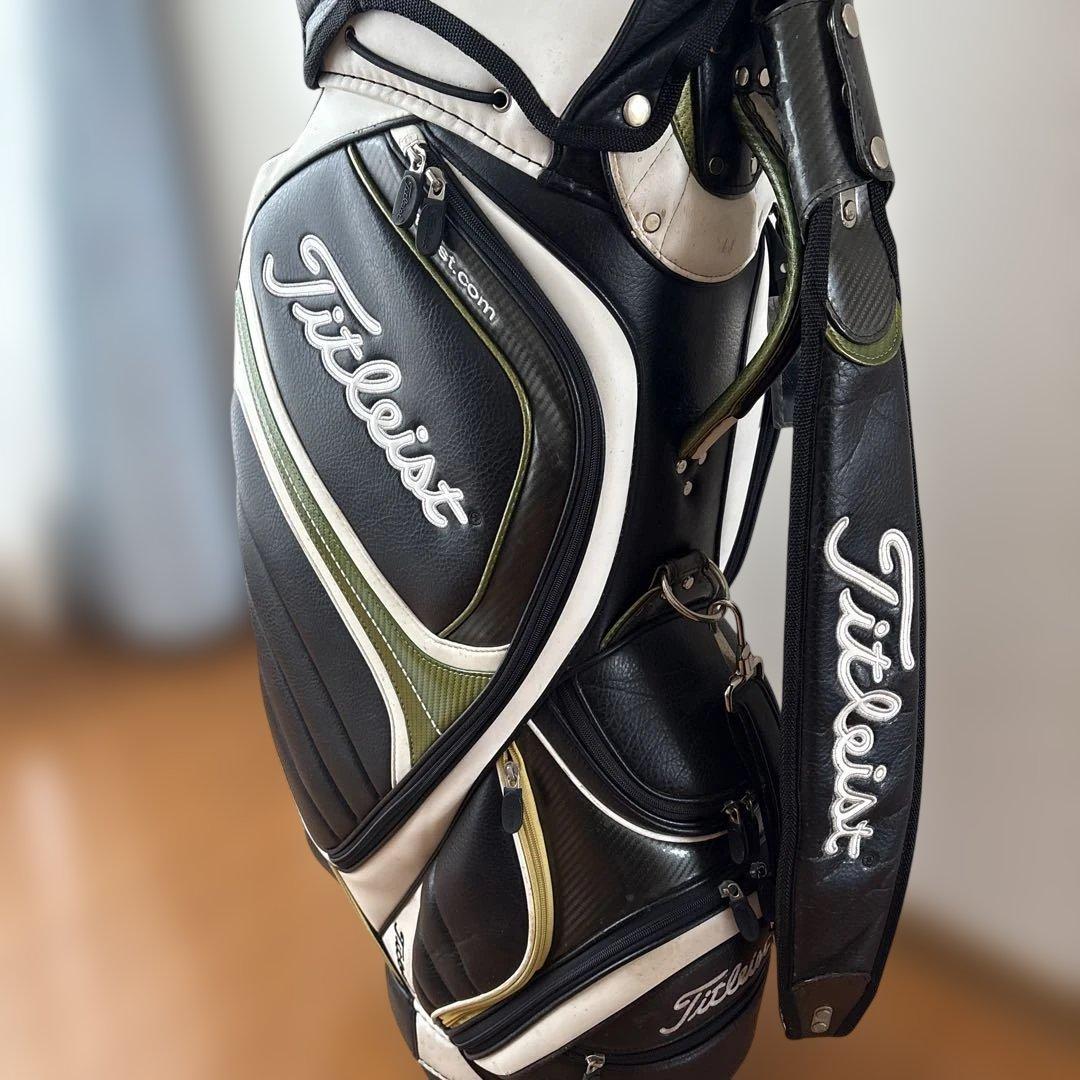 Titleist キャディバッグ 黒/白/金