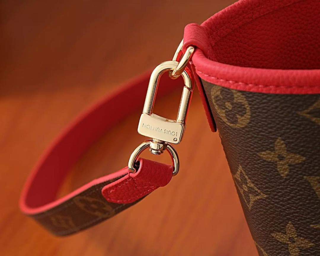 ショルダーバッグ ブラウン/レッド