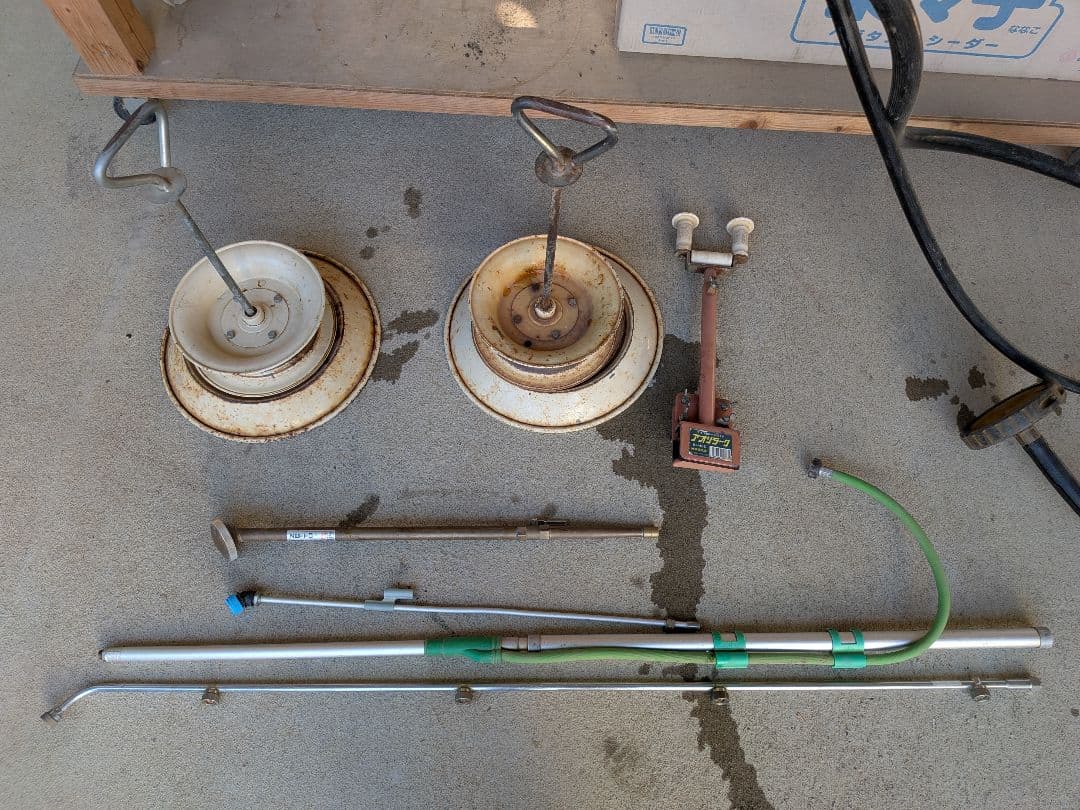 【静岡】　セット動噴　スバルエンジンポンプ　ホース　農薬散布　中古品　引取限定