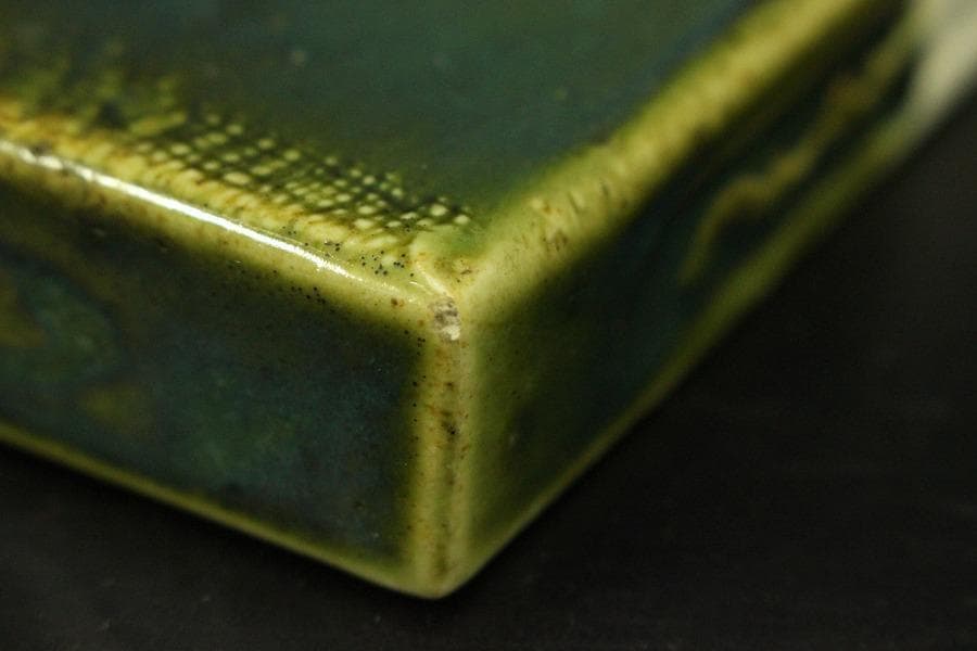 茶道具 織部 敷瓦(ZE723)