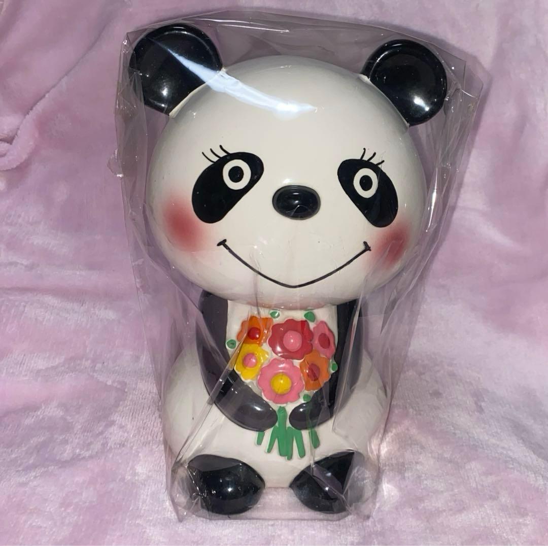 昭和レトロ RUNE パンダ 置物 陶器製 貯金箱 内藤ルネ