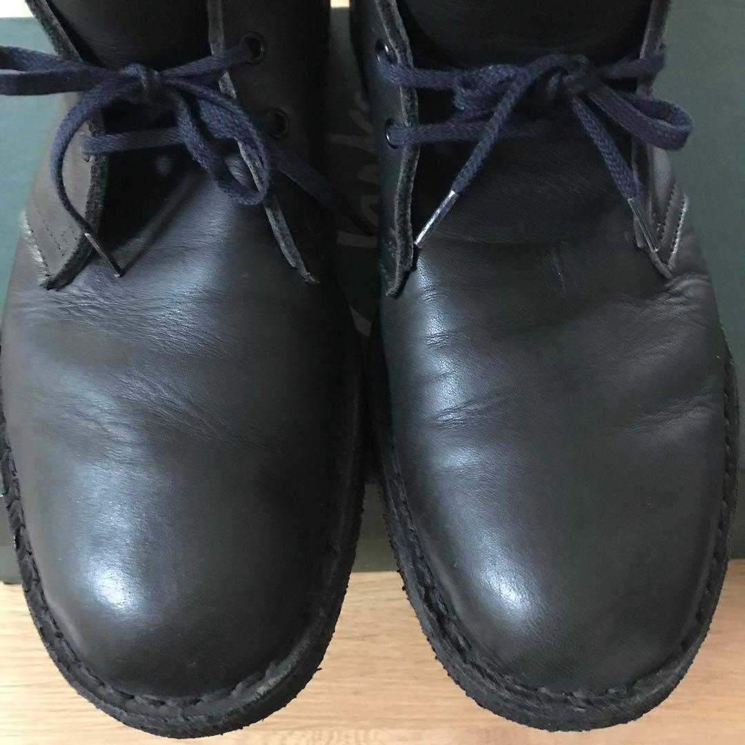 イングランド製　クラークス　デザートブーツ　レザー　ブラック