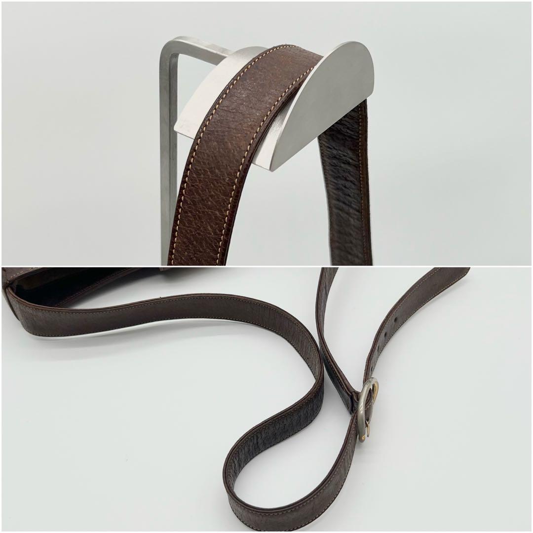 希少 GUCCI ショルダーバッグ GG キャンバス ブーツ金具 ブラウン