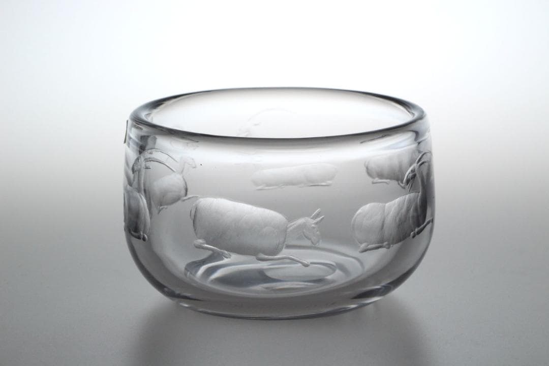 Erik Hoglund エリックホグラン クリスタルガラス ボウル ヤギ
