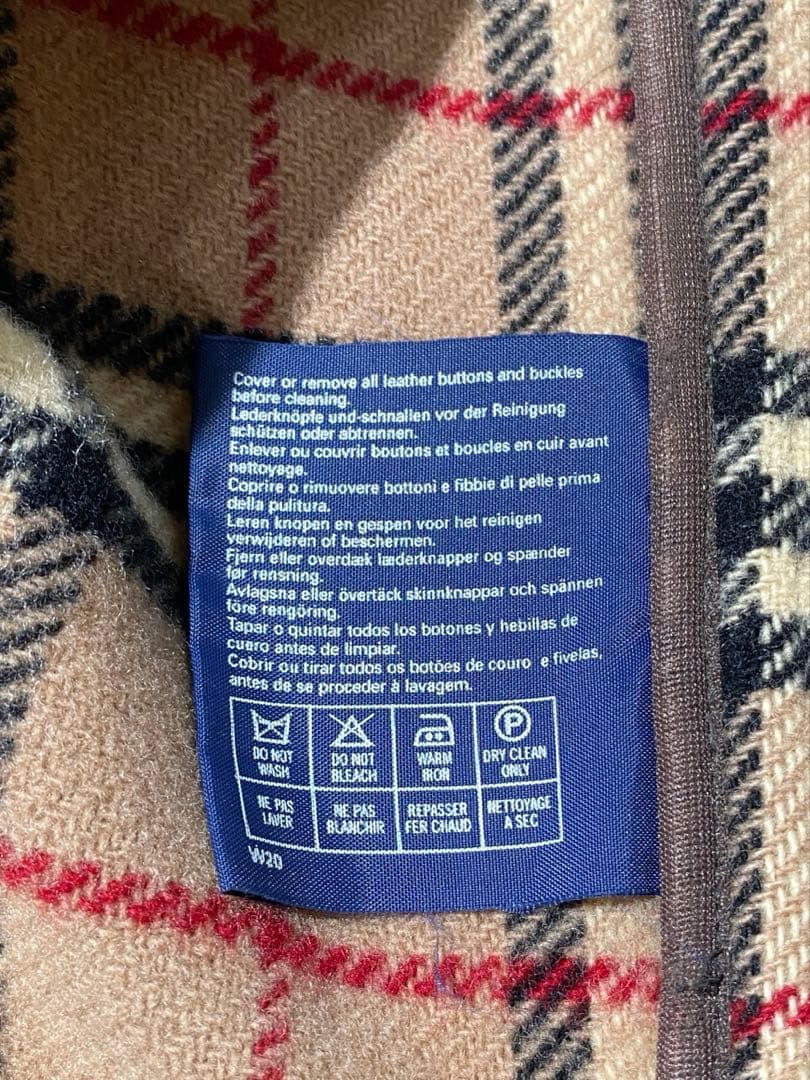 英国製 XL　Burberry　バーバリー　ノバチェック　ウール　ダッフルコート