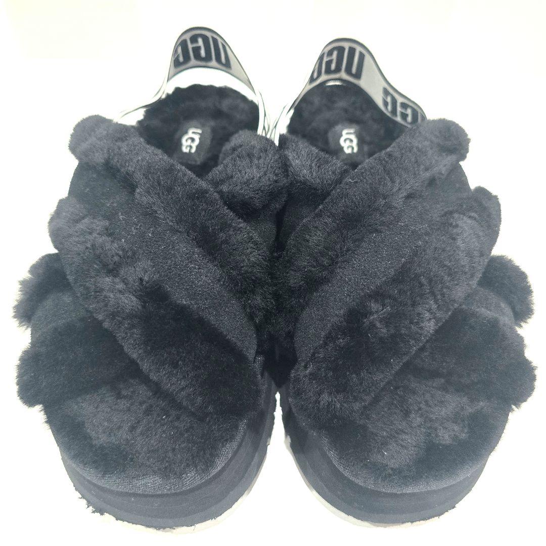 UGG アグ ファーサンダル ディスコ クロス スライド 厚底サンダル 22cm