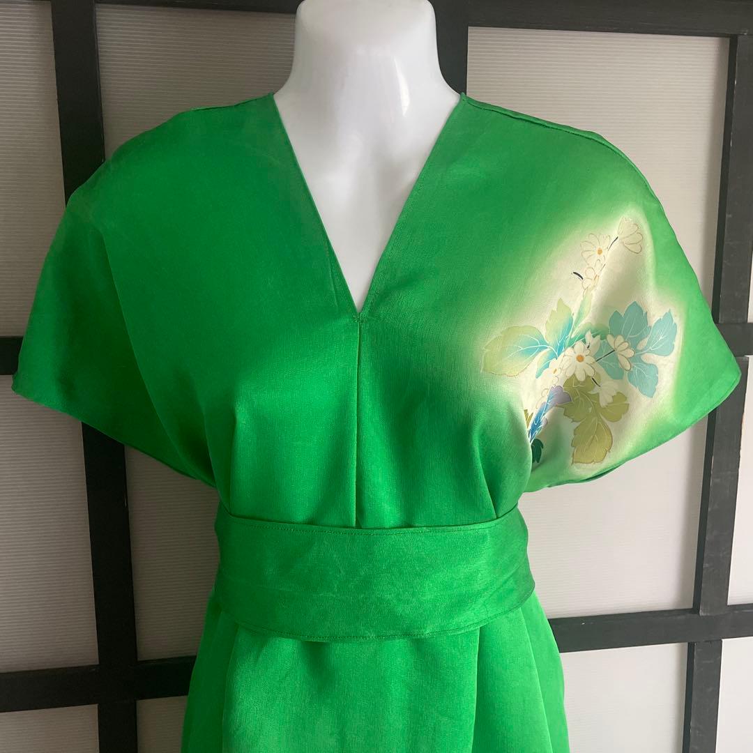 着物リメイク　ドレスワンピース④