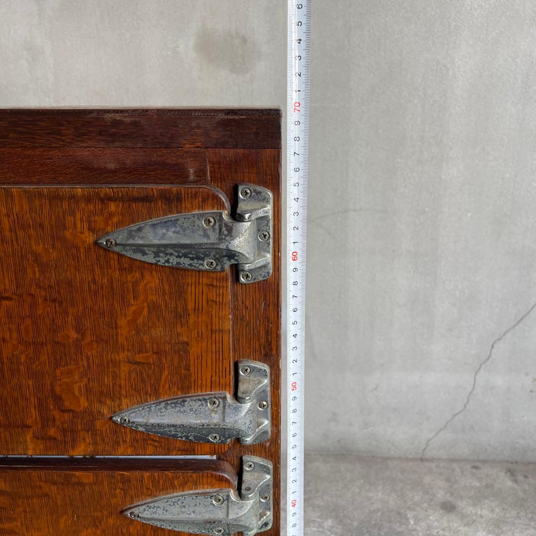 昭和レトロ　木製冷蔵庫　氷冷蔵庫　ビンテージ冷蔵庫