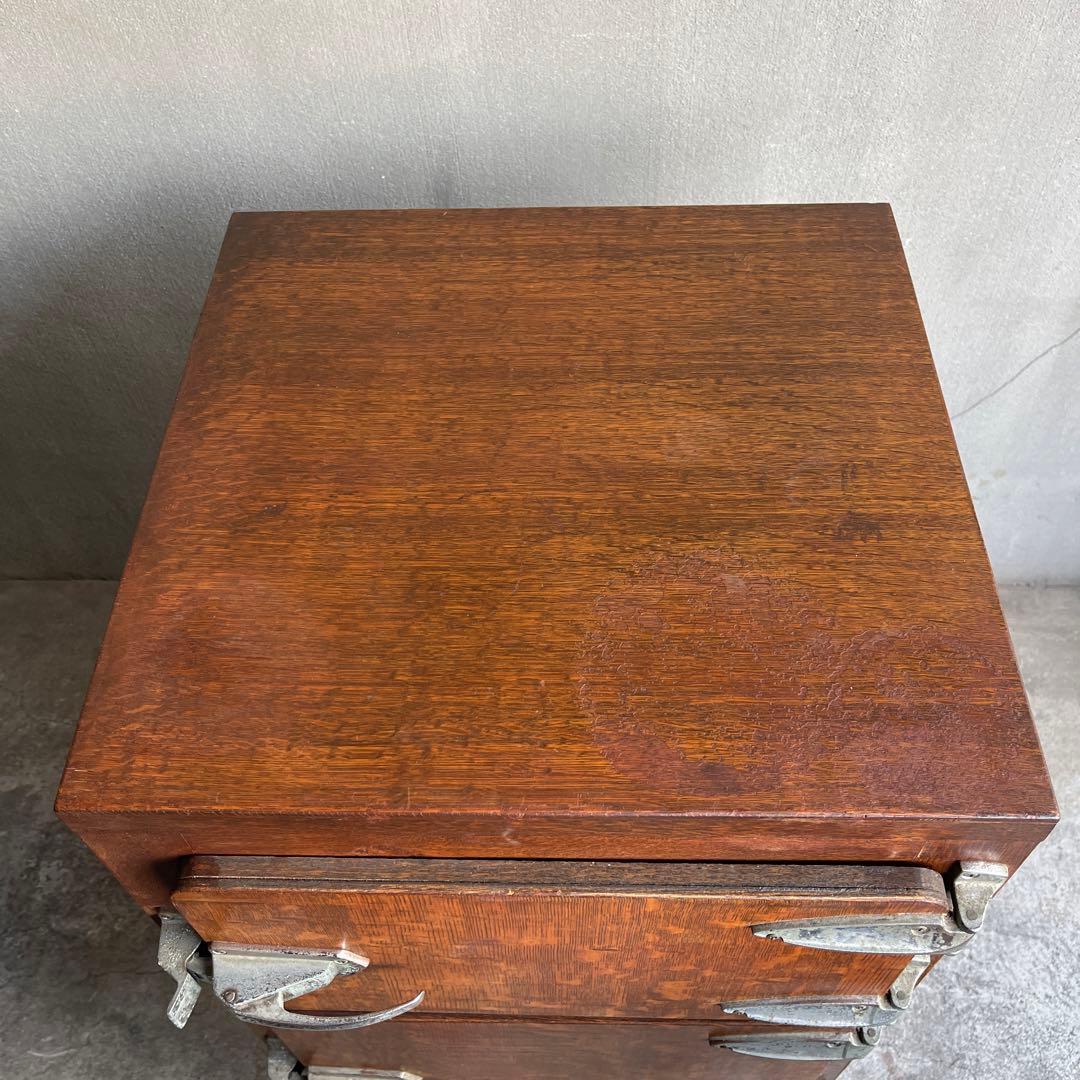 昭和レトロ　木製冷蔵庫　氷冷蔵庫　ビンテージ冷蔵庫