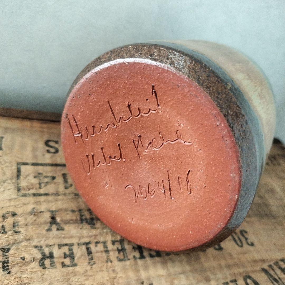 【西ドイツ】Norbert Stahl 花瓶 サイン入り