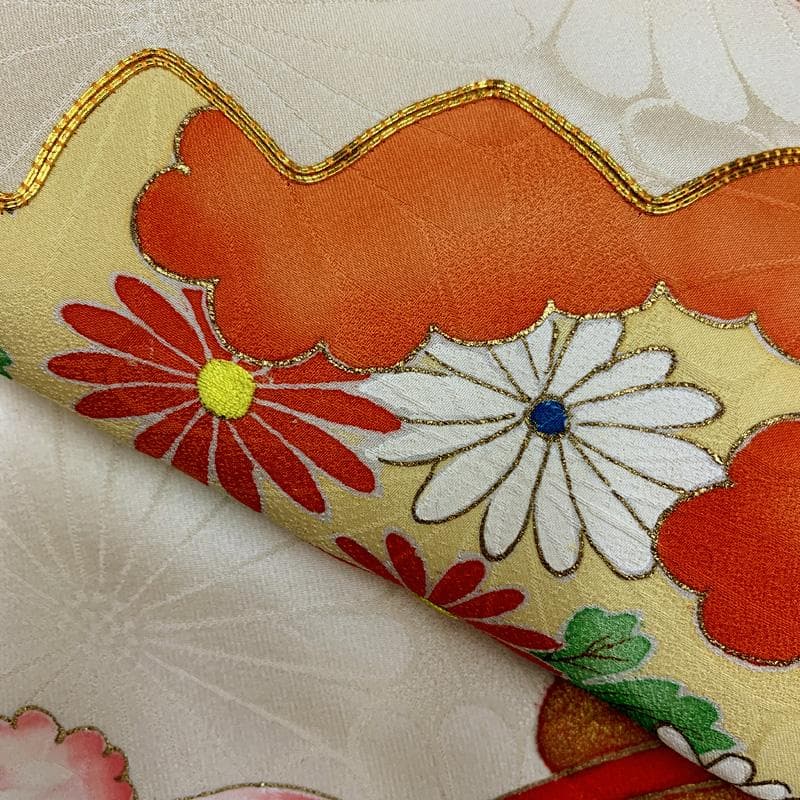 511ag69□七五三 三歳 女児 セミアンティーク 着物&被布&長襦袢□