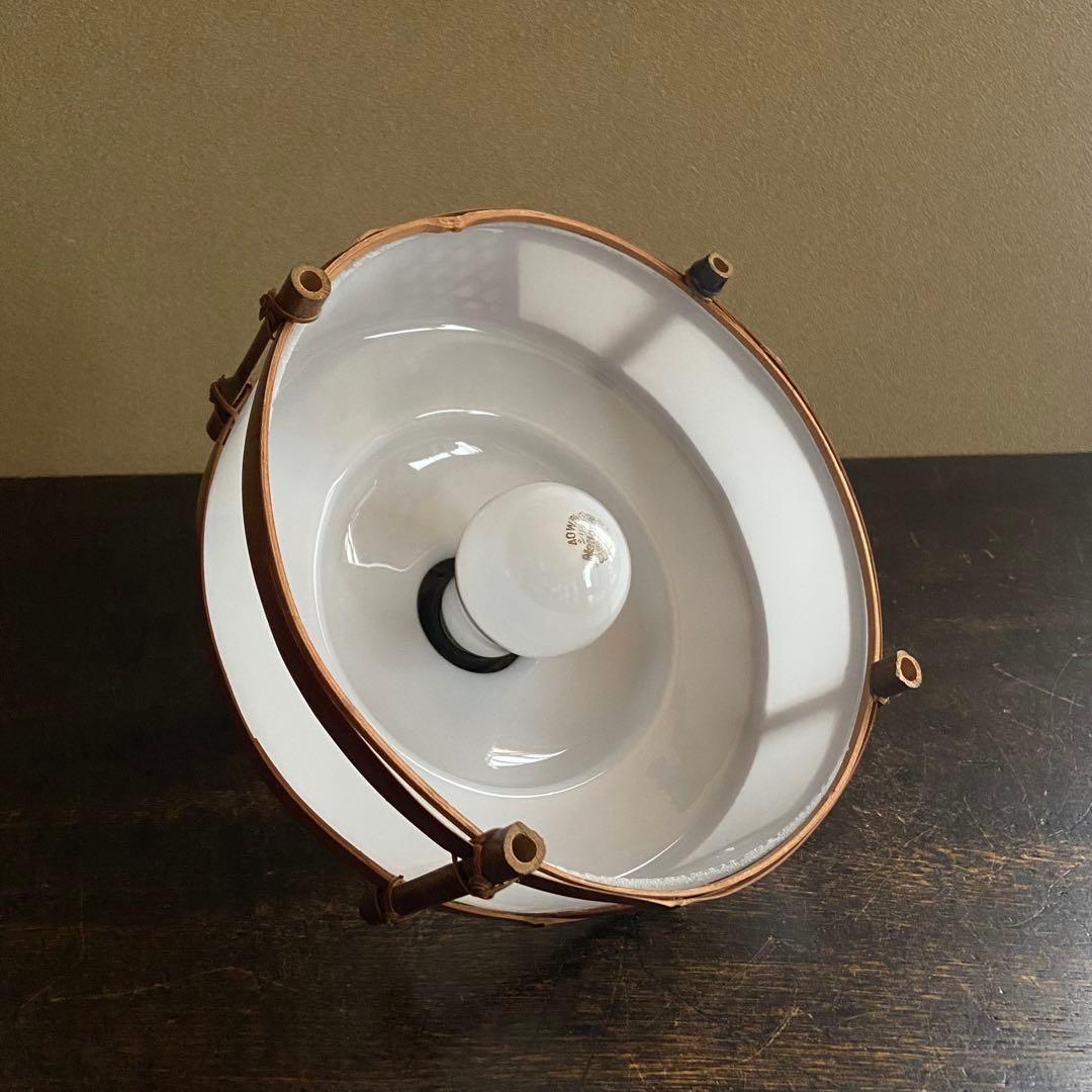 電笠　乳白硝子　昭和レトロ　和モダン　大正浪漫