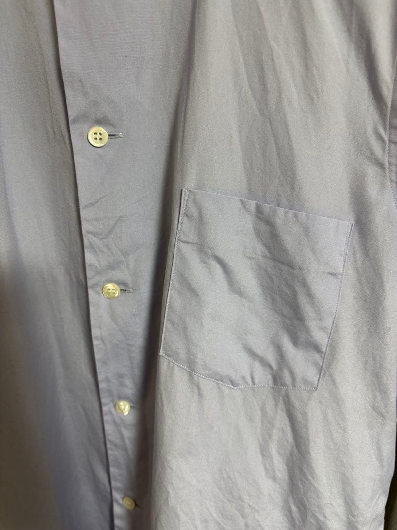 COMME des GARÇONS コムコム　ライトブルー　丸襟　長袖シャツ M