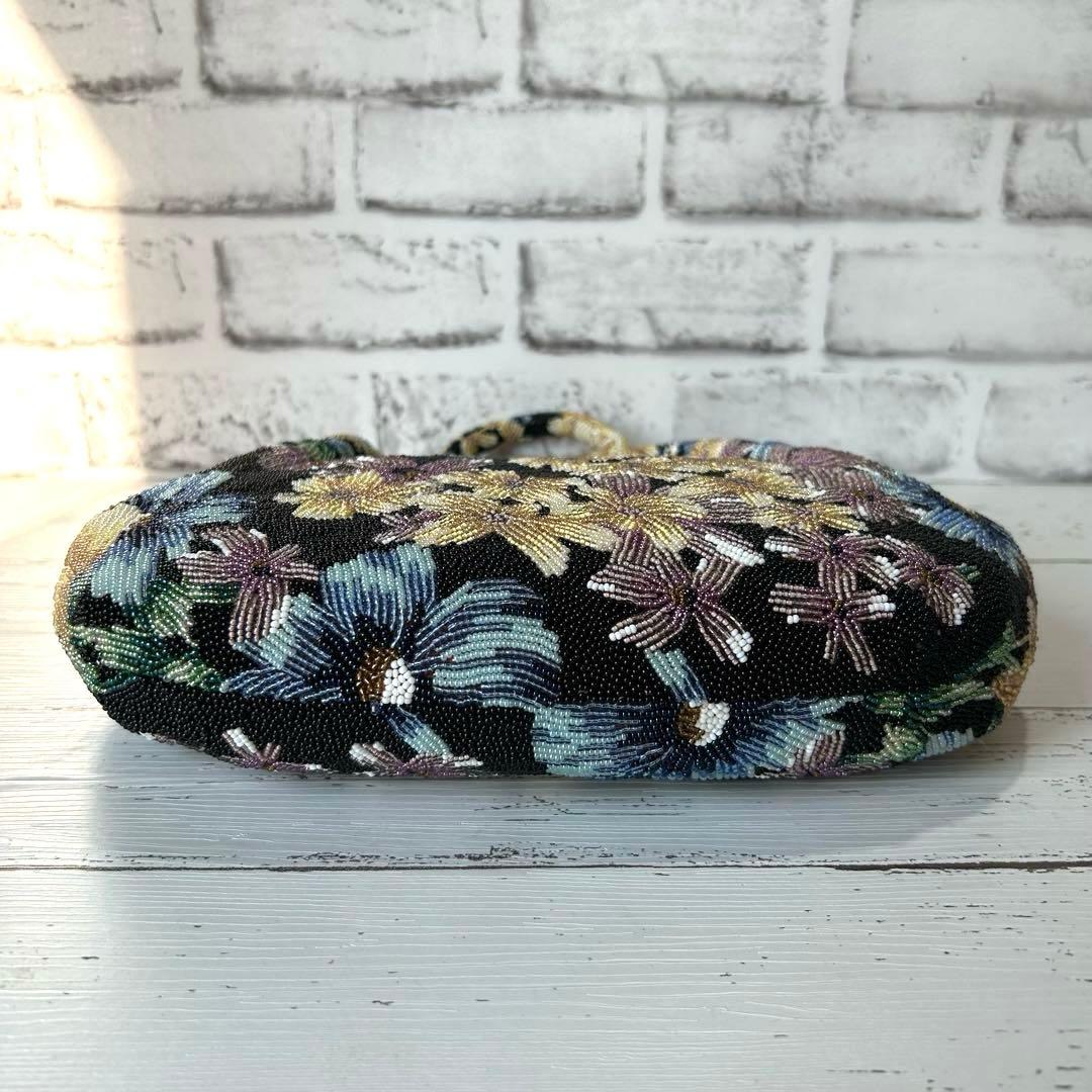 ビーズバック レトロ 花柄 和装 洋装 小物 ハンドバッグ 総柄 フォーマル