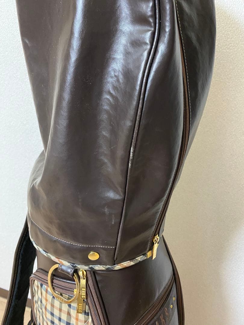 ブラウンレザーキャディバッグ