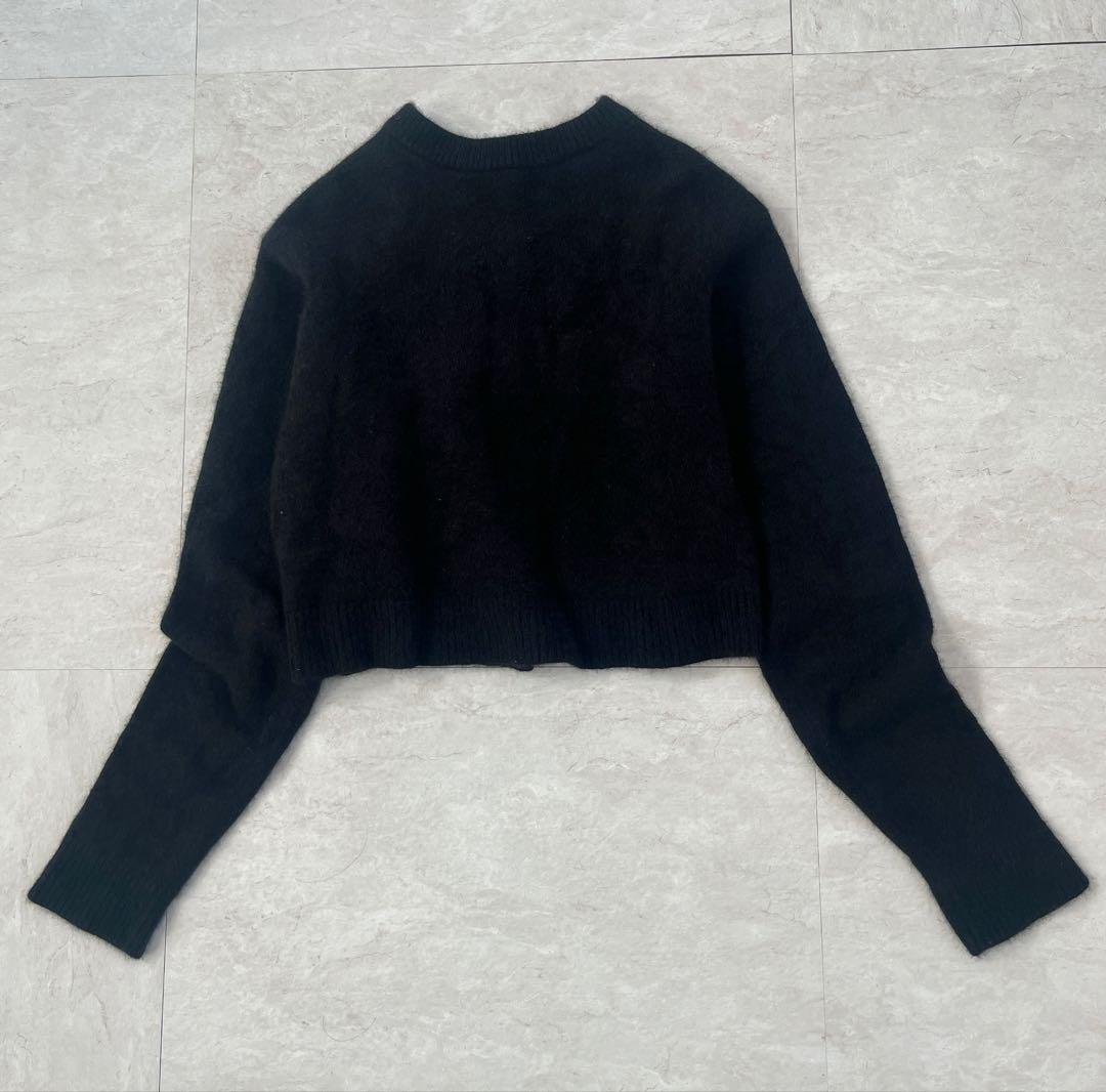 ガリャルダガランテ 2wayショートカーディガン クロップド 金ボタン シャギー