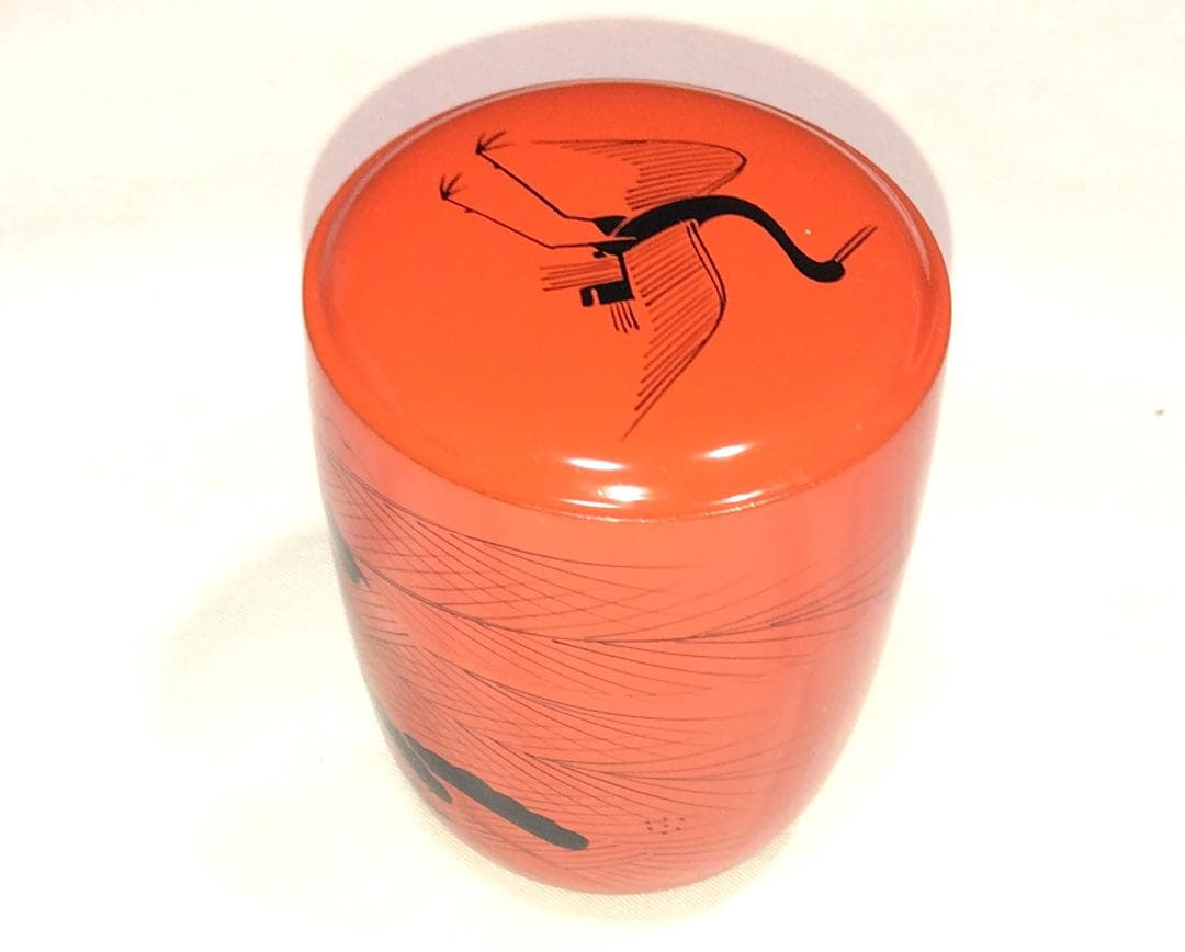 茶道具　加賀蒔絵師　中村宗悦作　曙棗　鶴亀に老松蓬莱山蒔絵曙棗　未使用超美品！！