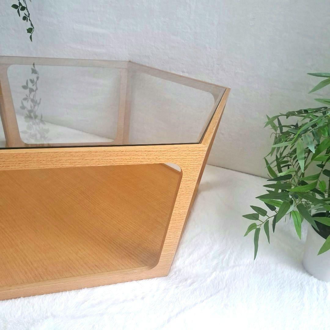 桜屋工業　CHERRY センターテーブル 六角形ガラス