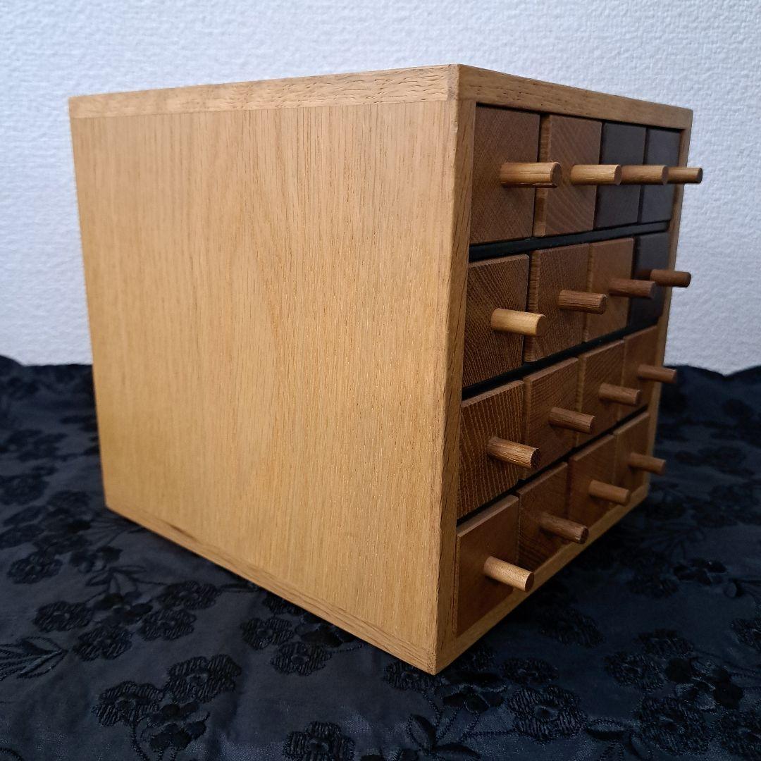 ♡ 高級家具 オーク×ウォールナット イライラボックス 小引出 小物入れ　匠♡