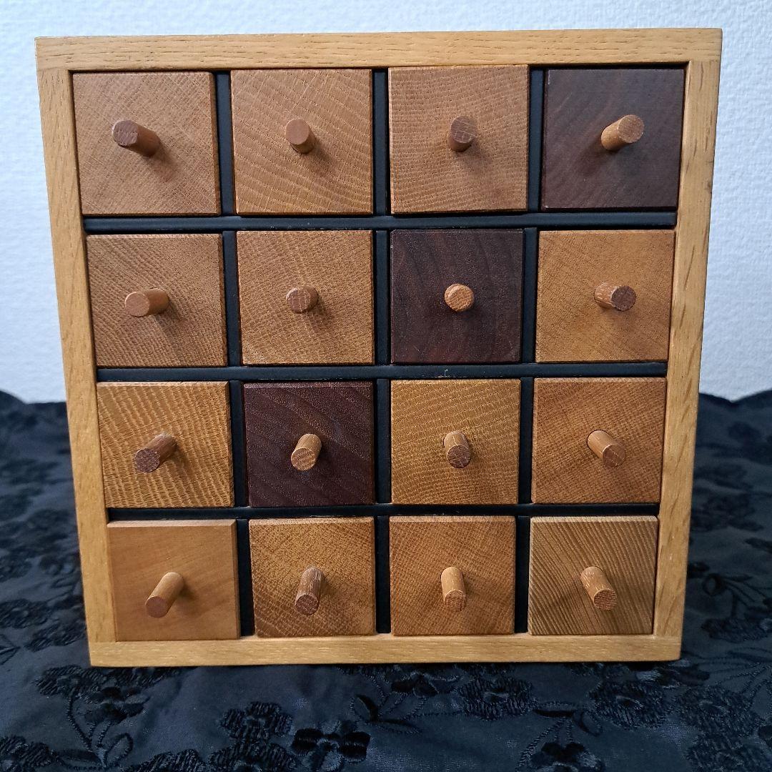 ♡ 高級家具 オーク×ウォールナット イライラボックス 小引出 小物入れ　匠♡