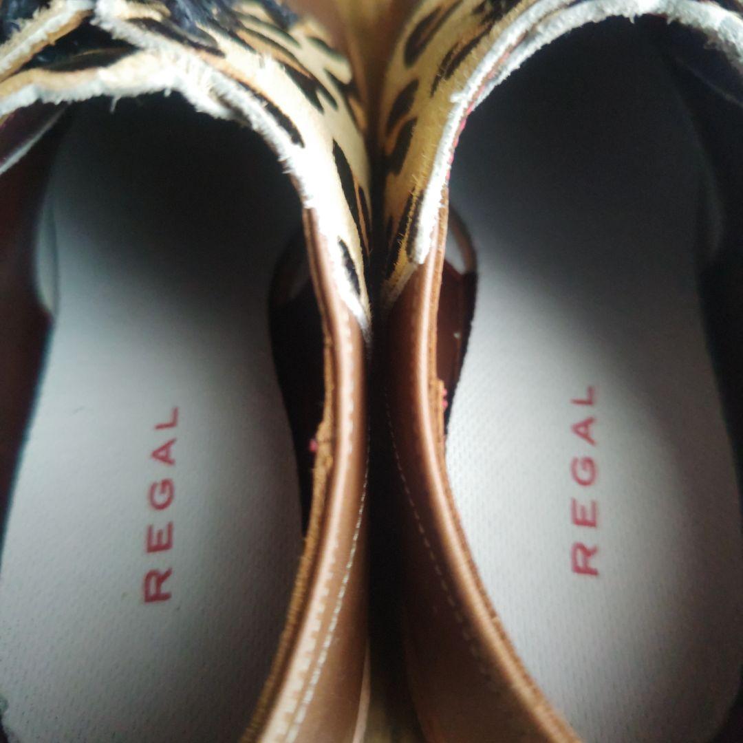 REGAL レオパード サドルシューズ