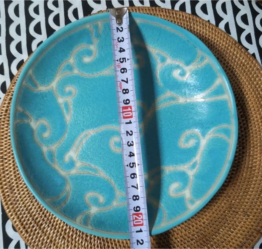 陶器、食器セット、プレート、ブルー