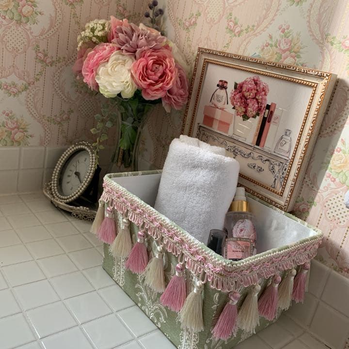 ★再販★【4つセット】パステルグリーン　タッセルBOX