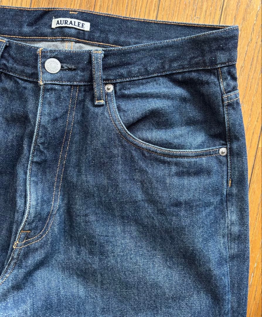 パンツ AURALEE HARD TWIST DENIM WIDE PANTS 32