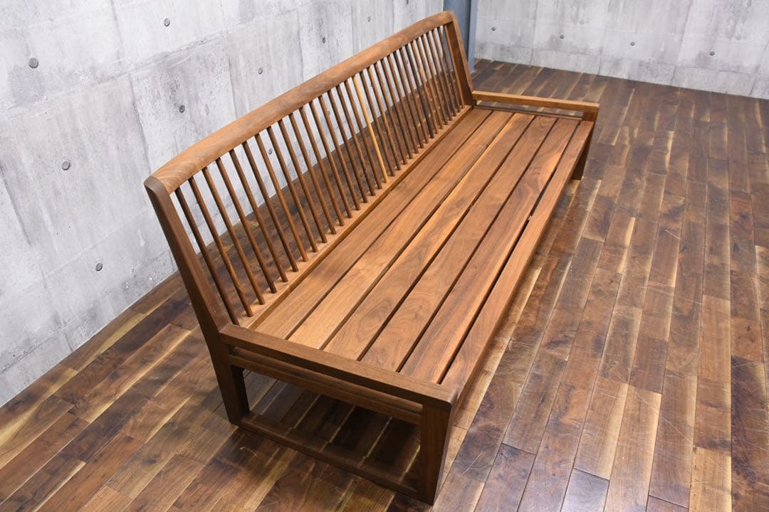 ELC33 シラカワ 飛騨の匠工房 3人掛けソファフレーム ウォールナット無垢材