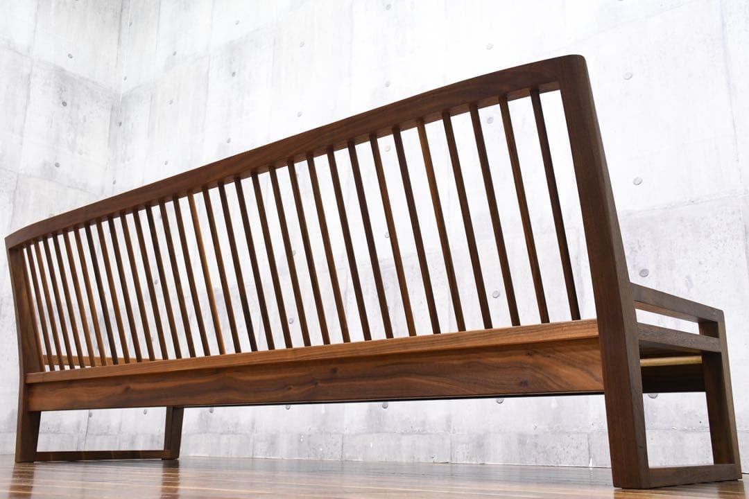 ELC33 シラカワ 飛騨の匠工房 3人掛けソファフレーム ウォールナット無垢材