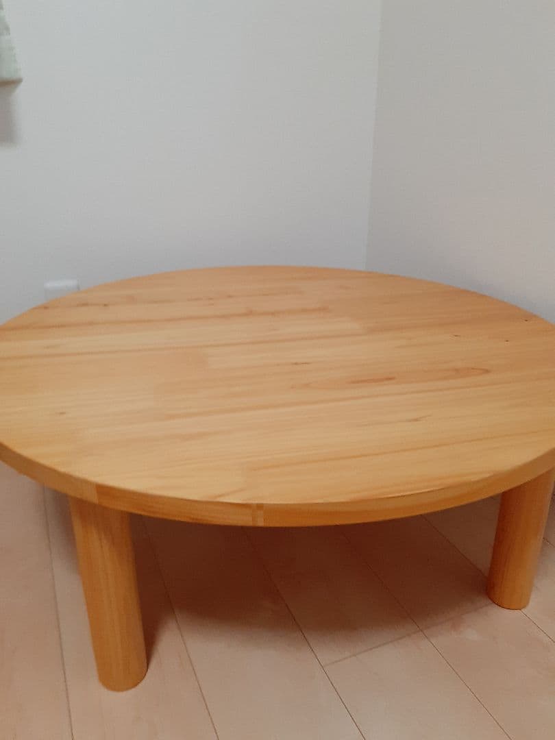 ひのき 円形座卓 ナチュラル