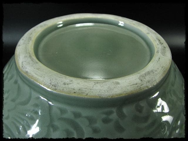 時代 青磁 目跡 水屋瓶 水屋壺 水甕 水瓶 茶道具 水屋道具 f307