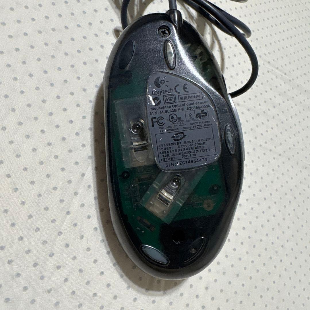 Logitech Mouseman デュアルオプティカルマウス M-BL63B