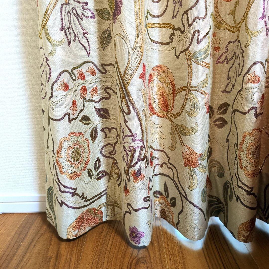 美品✨️川島織物セルコン　ドレープカーテン　オーダー品　ウィリアムモリス
