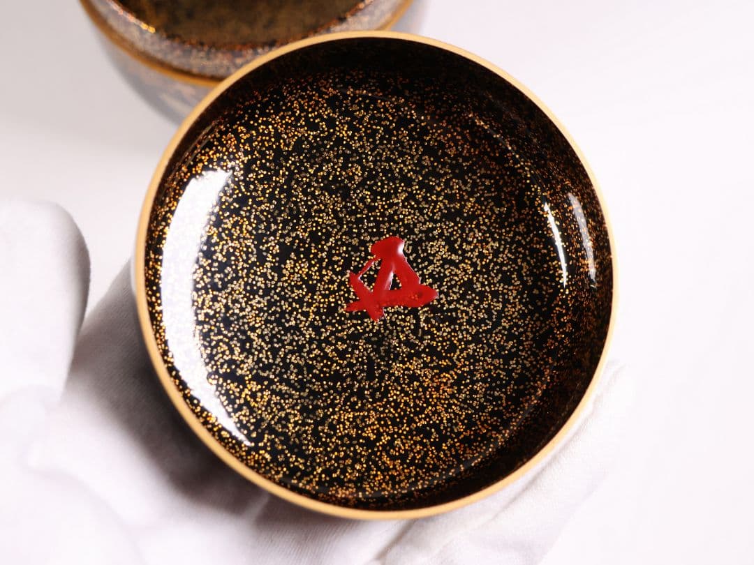 加賀蒔絵 福嶋一恵 鴛鴦蒔絵 大棗 梨地 鵬雲斎書付 共箱 螺鈿【MA916】