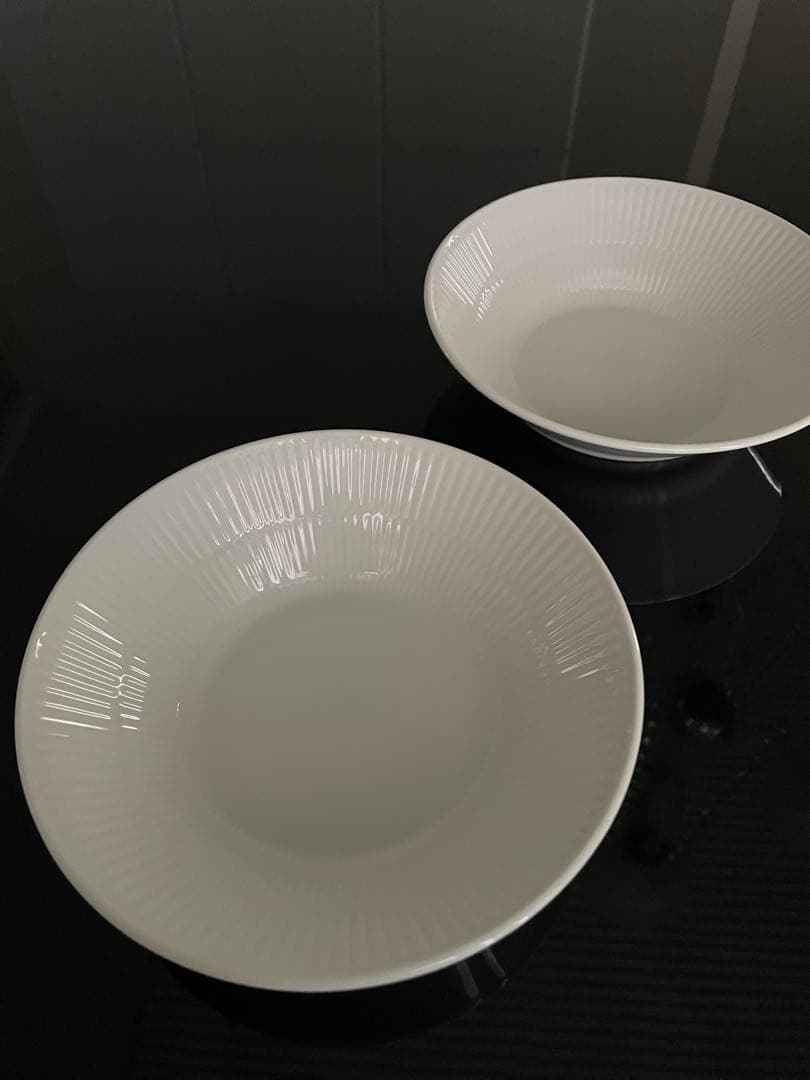 【新品】ロイヤルコペンハーゲン ホワイトフルーテッド ディーププレート17cm