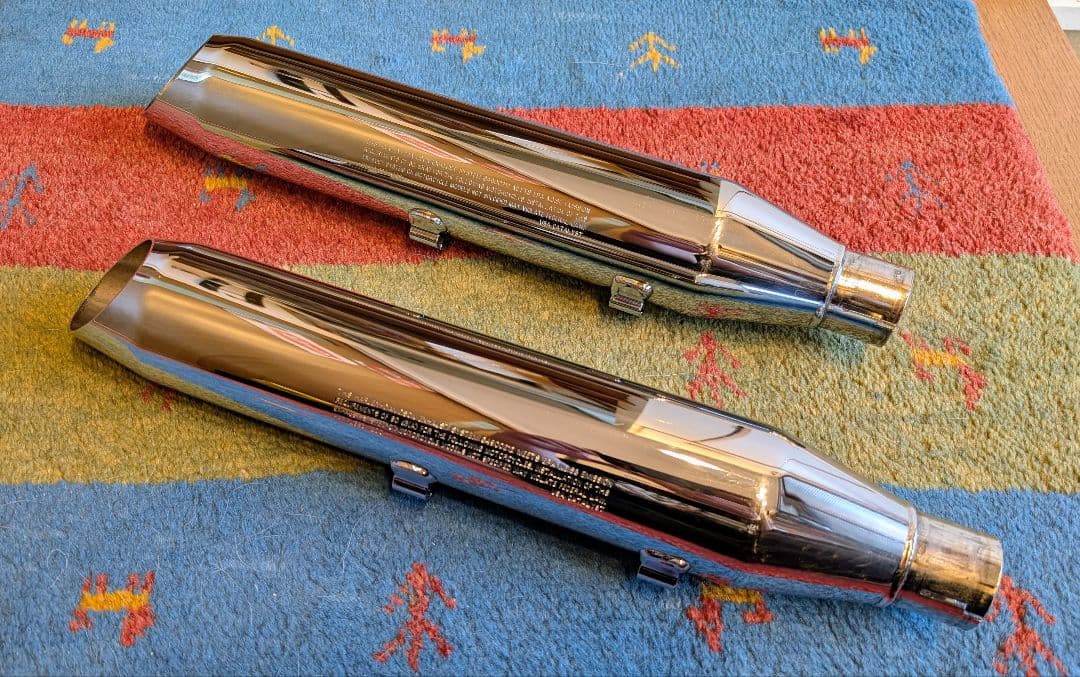 ハーレー 純正 北米マフラー バロニーカット パンチアウト済み スポーツスター