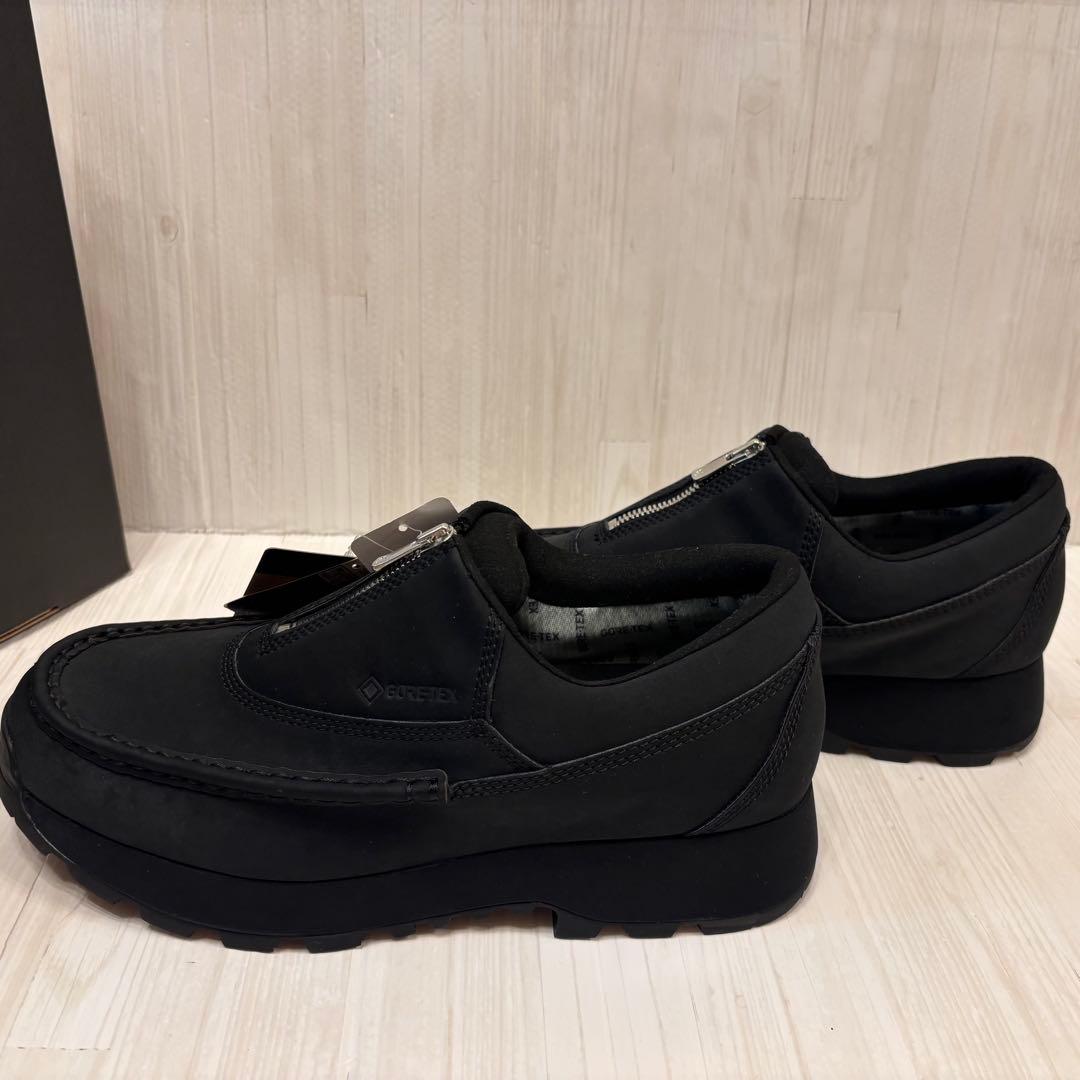 美品 ザ ノース フェイス ホーンド ジップ モカシン シューズ ブラック