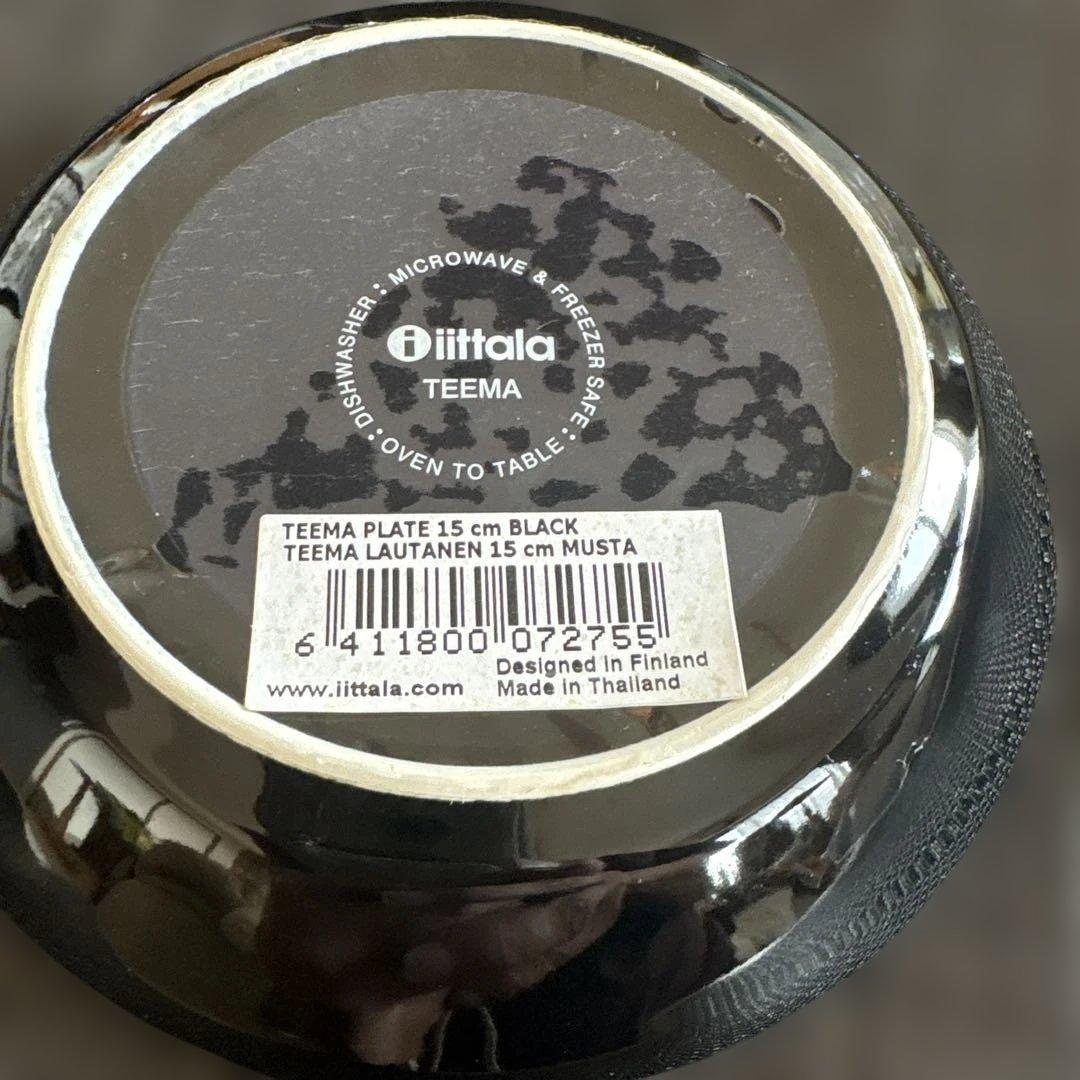  Teema ブラック 15センチ　4枚セット