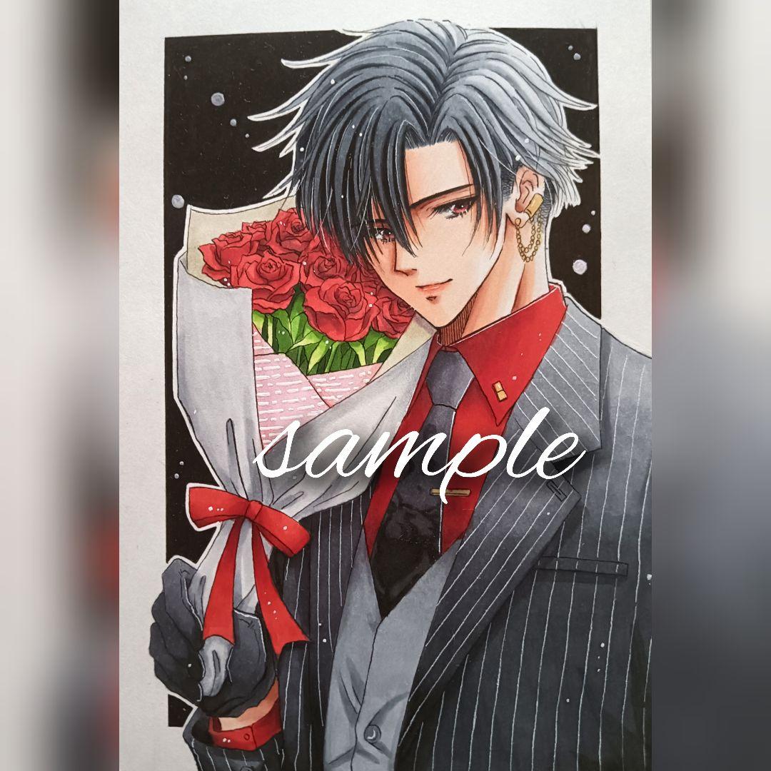 手描きイラスト　オリジナル　葉書サイズ