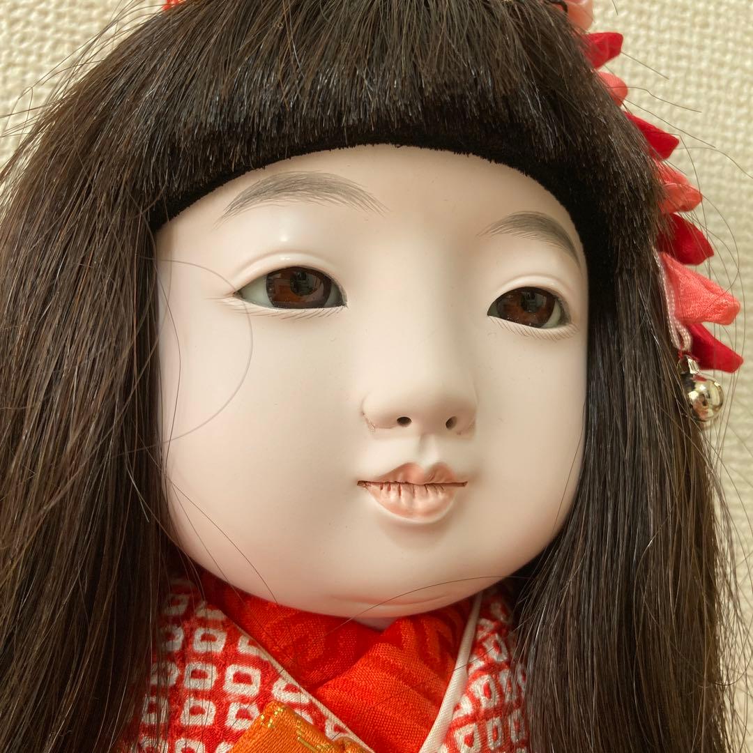 週末のみ大値下げ　お座り市松人形　東光作　着せ替え可能　縮緬和服　傷なし