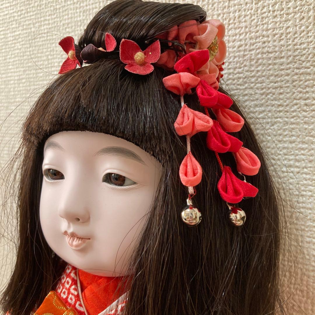週末のみ大値下げ　お座り市松人形　東光作　着せ替え可能　縮緬和服　傷なし