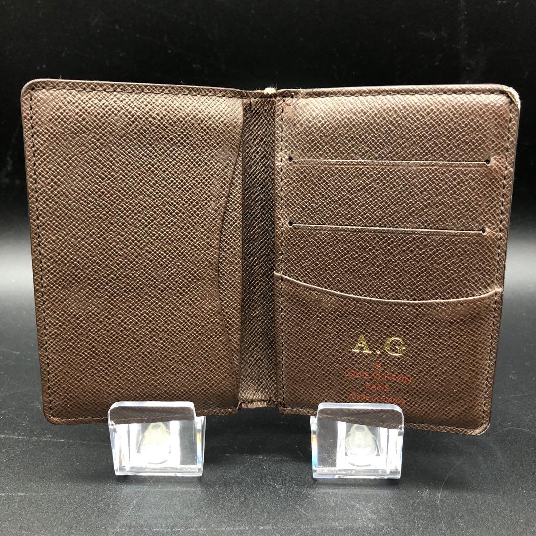 ルイヴィトン ダミエ カードケース 名刺入れ イニシャル入り