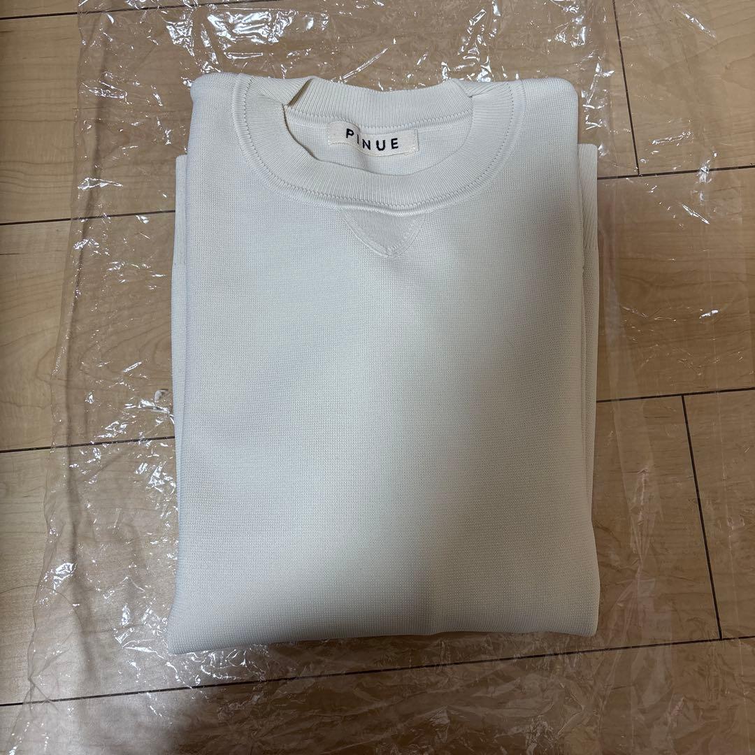 PINUE スウェットライクニットトップス (バニラ)