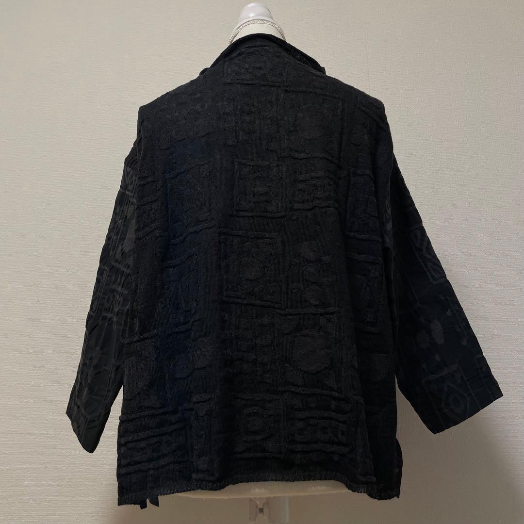 FUGA FUGA　アンティークパレードブラウス　2024年製　異素材切替　黒