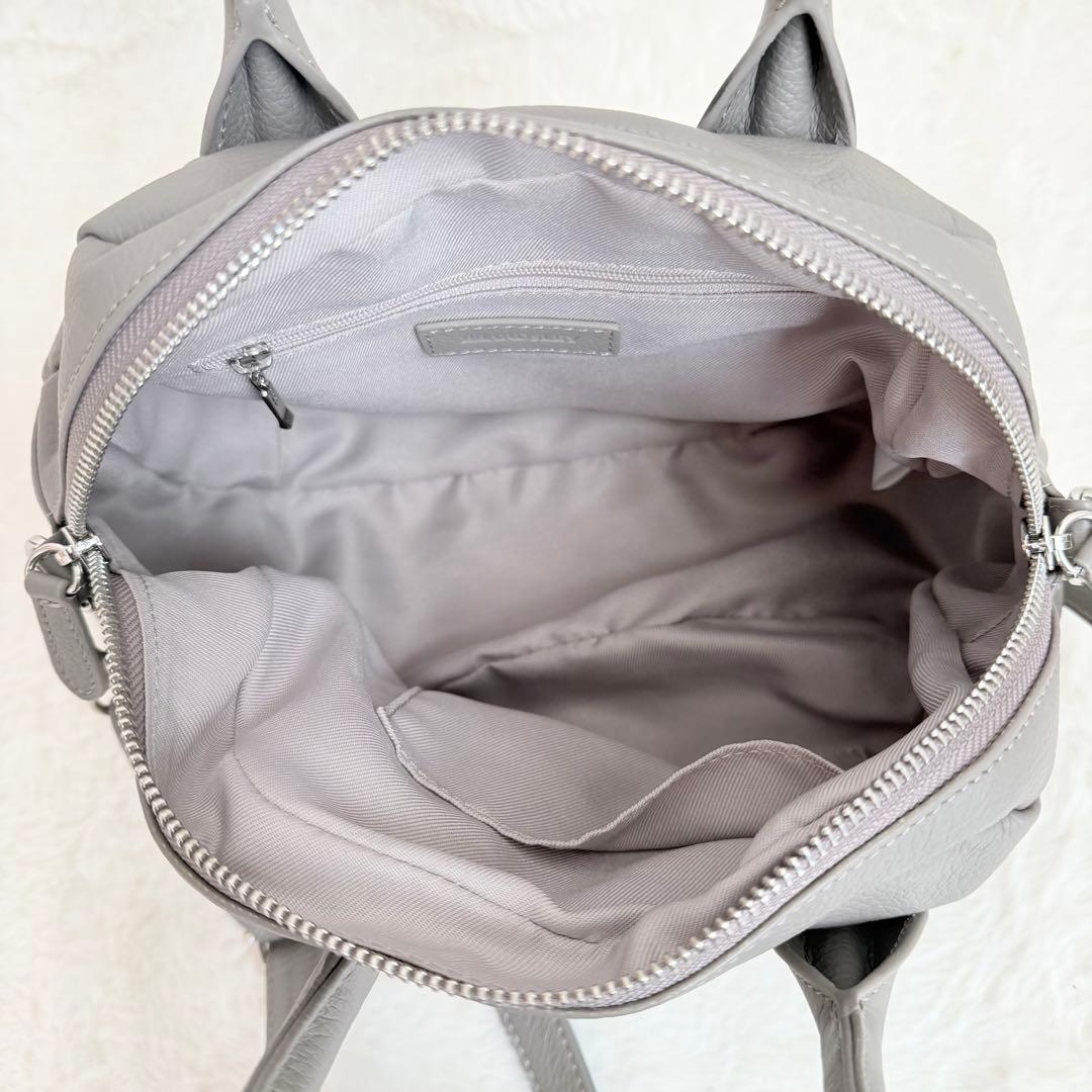 美品✨ビアズリー　ラウンドミニボストンバッグ　トープ　完売品　2wayバッグ