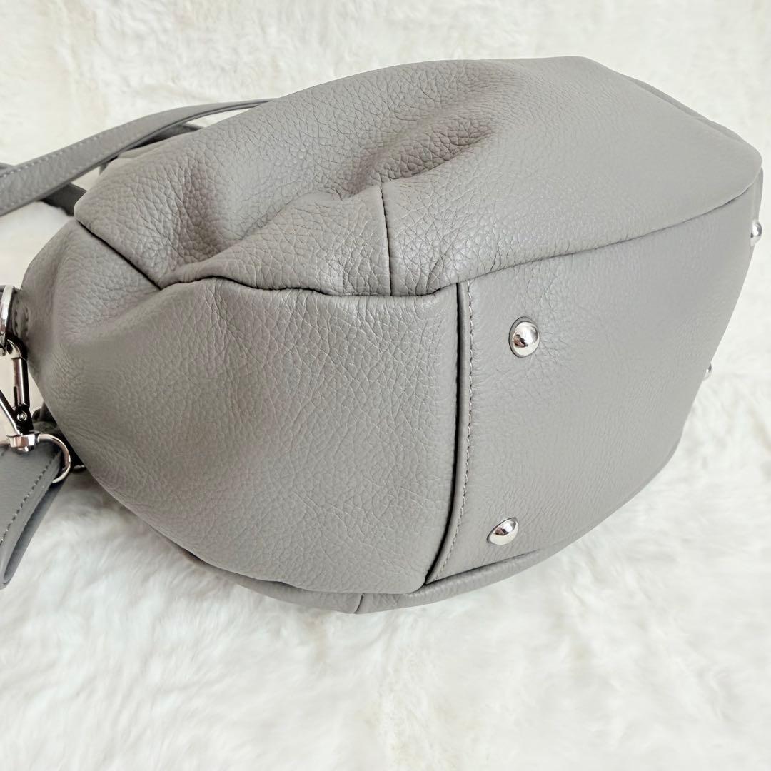 美品✨ビアズリー　ラウンドミニボストンバッグ　トープ　完売品　2wayバッグ