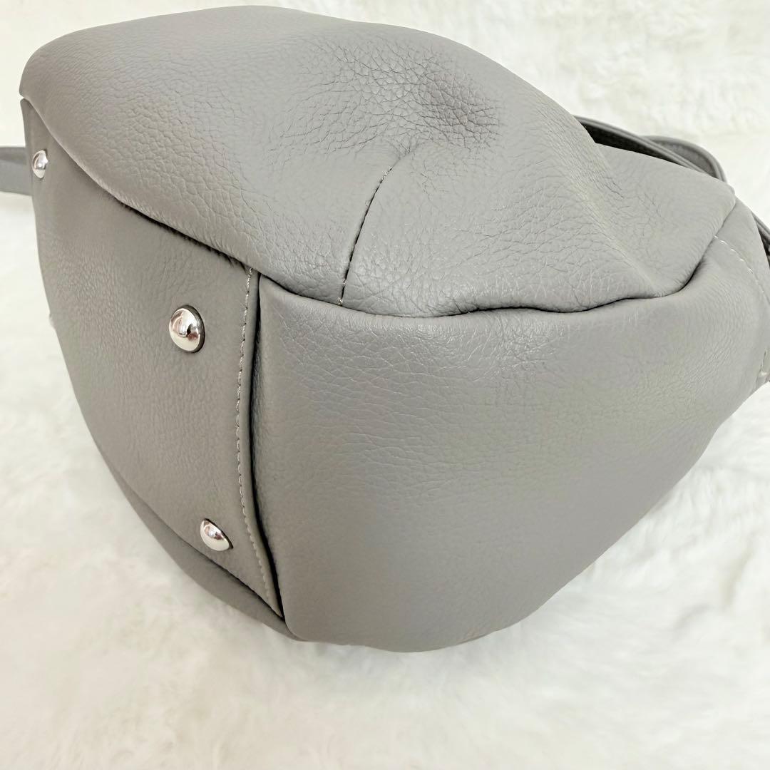 美品✨ビアズリー　ラウンドミニボストンバッグ　トープ　完売品　2wayバッグ