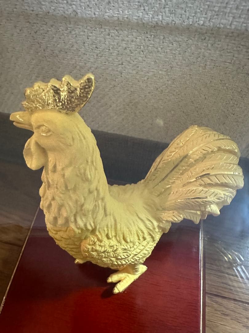 「金色の鶏の彫刻 」TSL/謝瑞麟店　金運　子孫繁栄　運気アップ置物
