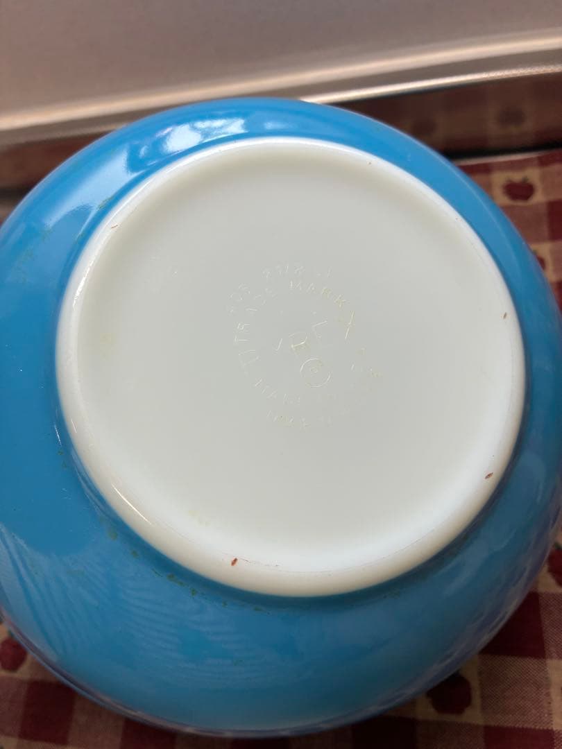 【値下げ】オールドパイレックス　スノーフレークミキシングボウル3コ　USA